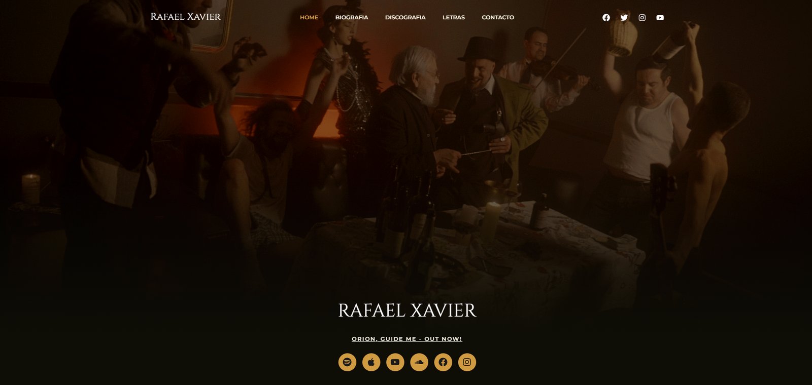 Rafael Xavier Musician website homepage